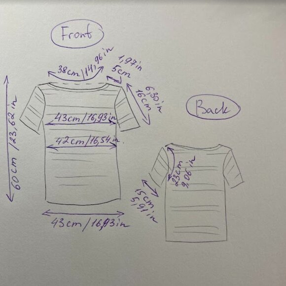 Joe Navy Blue Sequin Stripe Stretch Cotton T-Shirt | Boat Neck - Picture 16 of 16